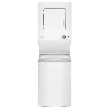 Front. Whirlpool - 1.6 Cu. Ft. Top Load Washer and 3.4 Cu. Ft. Electric Dryer with Smooth Wave Stainless Steel Wash Basket - White.