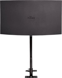 Mohu - Sail Amplified Outdoor Multi-Directional HDTV Antenna 75-Mile Range - Dark Gray - Front_Zoom