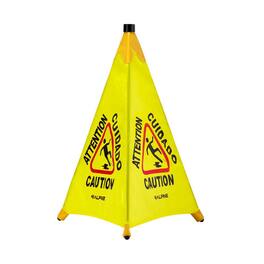 Alpine Industries - 30" Multi-Lingual Pop-Up Wet Floor Sign - Yellow