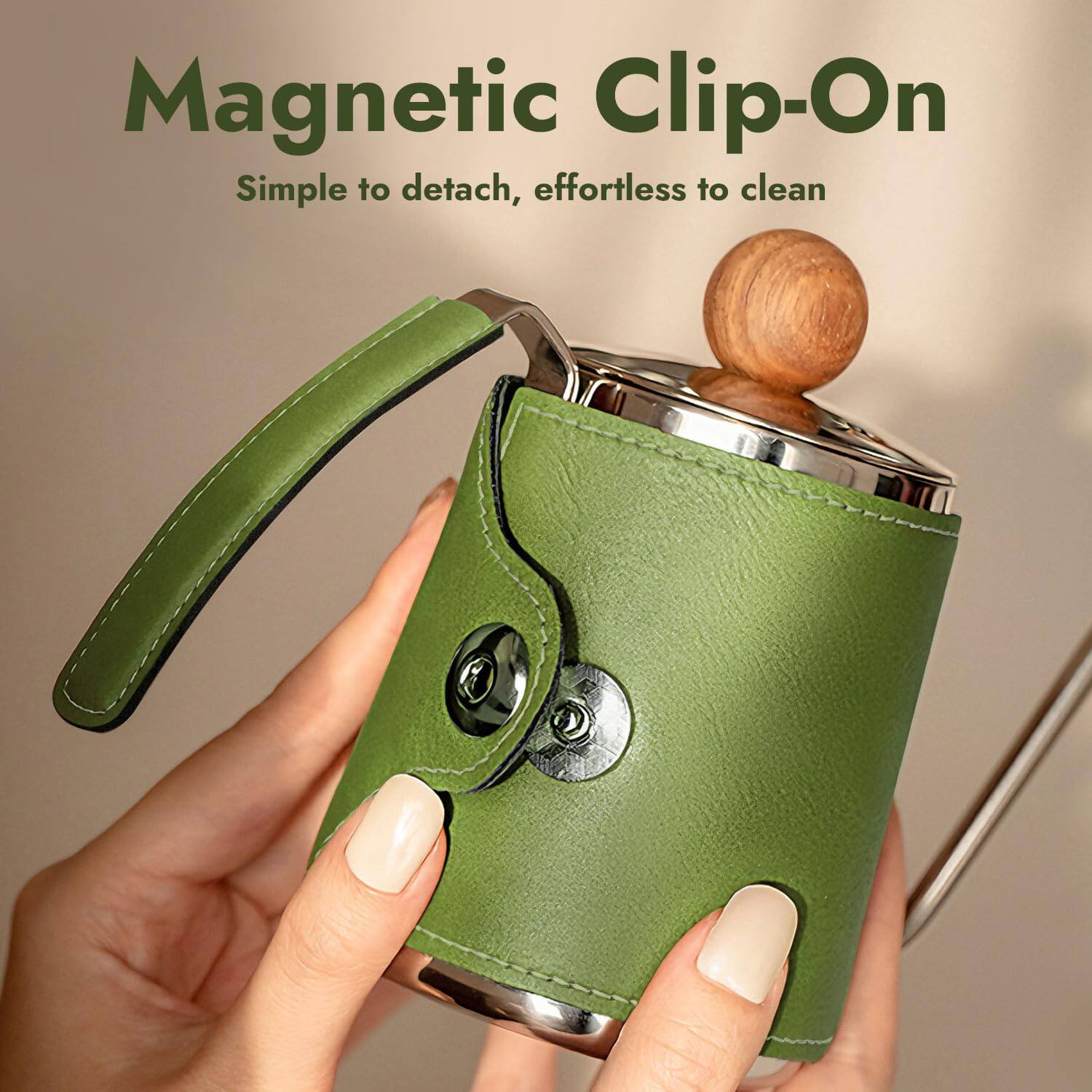 Magnetic Clip-On  
Simple to detach, effortless to clean