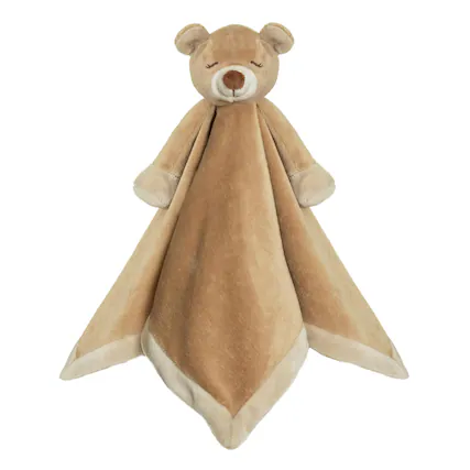 Front. TriAction Toys - Teddykompaniet Plush Baby Blanket | Teddy Bear - Brown.