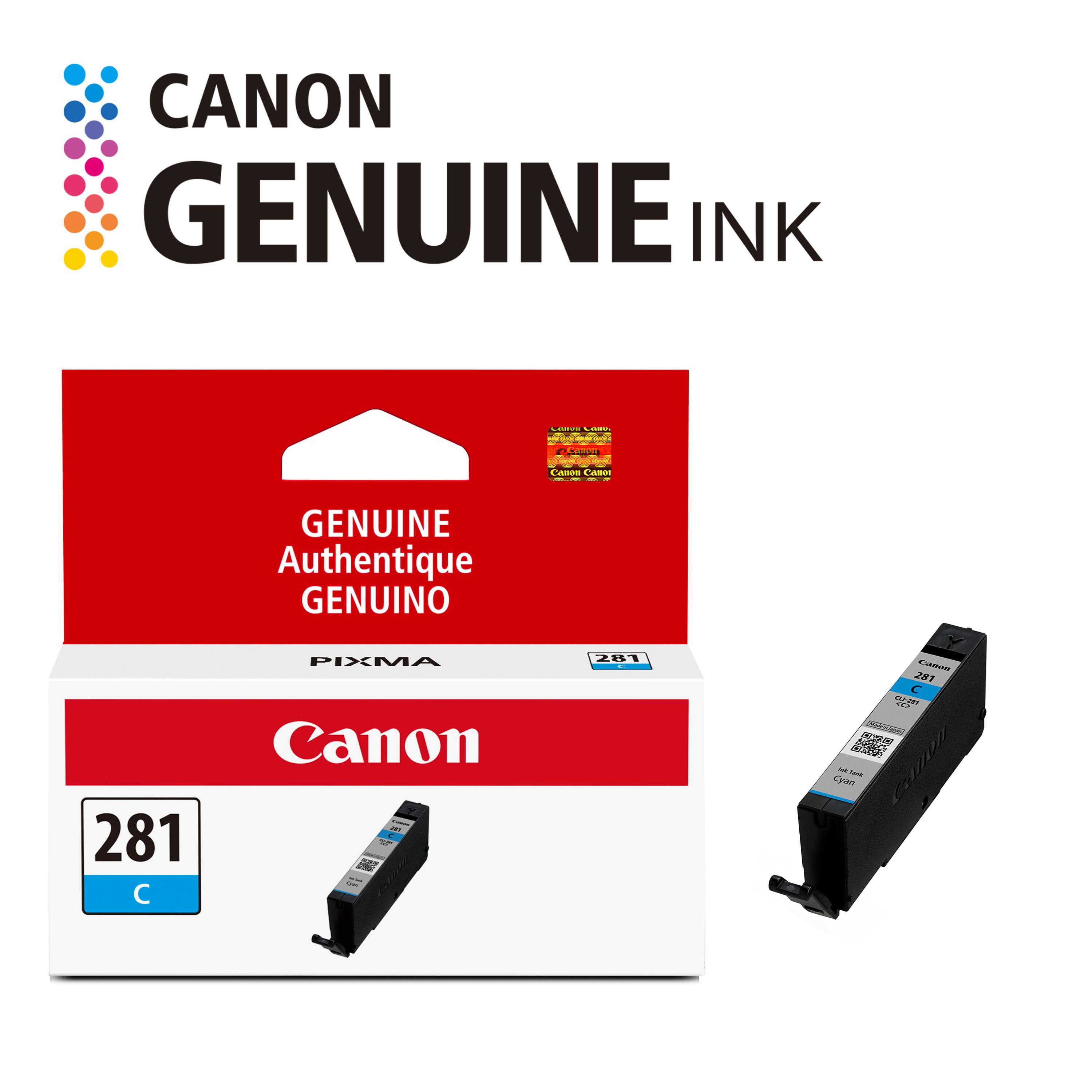 CANON GENUINE INK  
281  
PIXMA  
Canon  
GENUINE  
Authentique  
GENUINO
