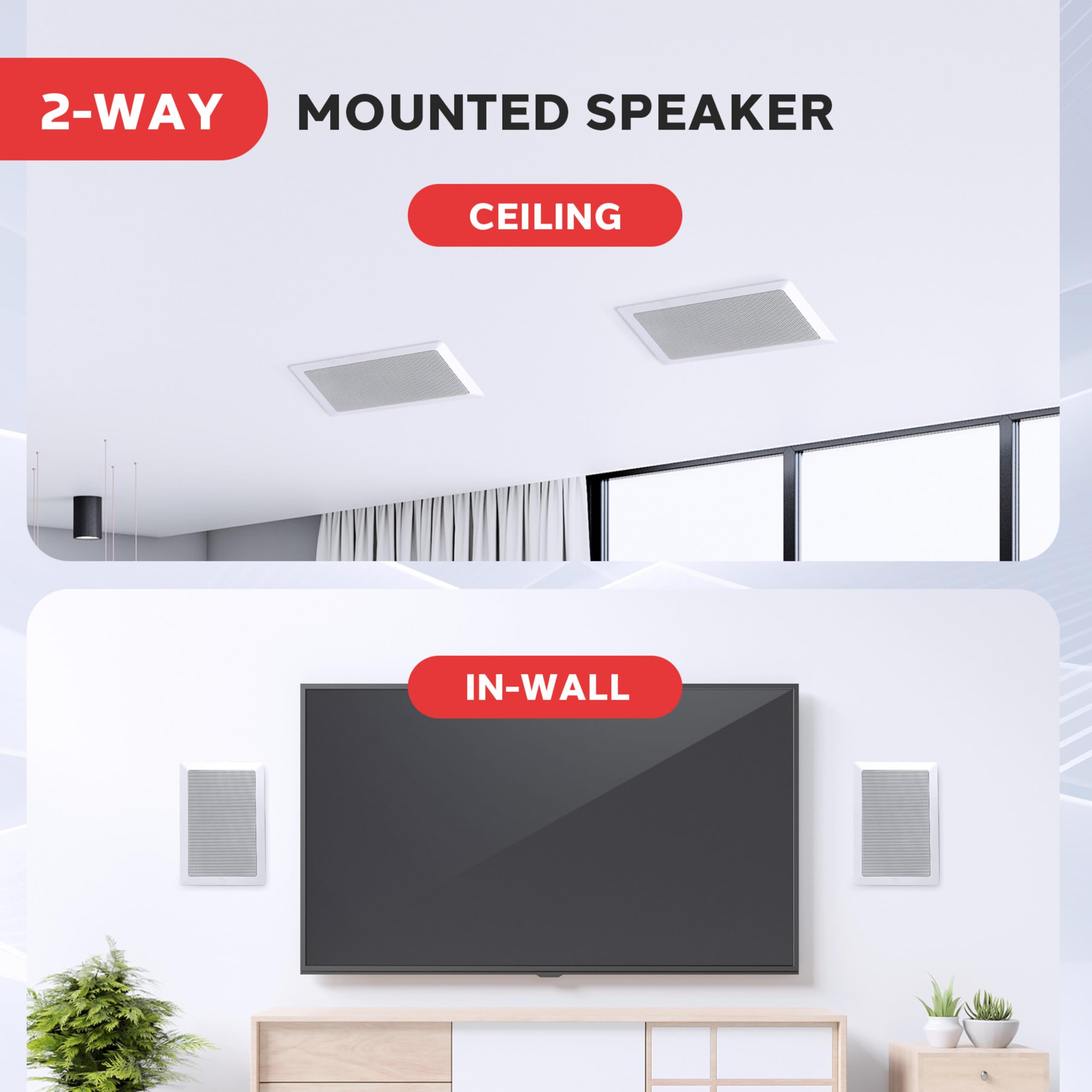 2-WAY MOUNTED SPEAKER  
CEILING  
IN-WALL