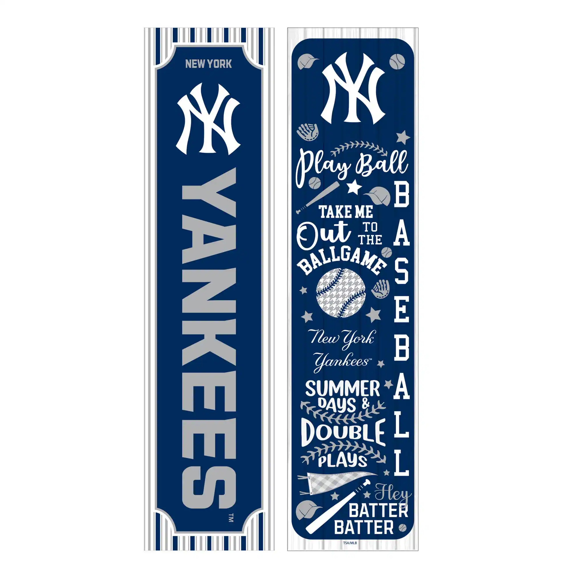 New York Yankees 47" Double-Sided Spring Seasonal Porch Leaner Sign