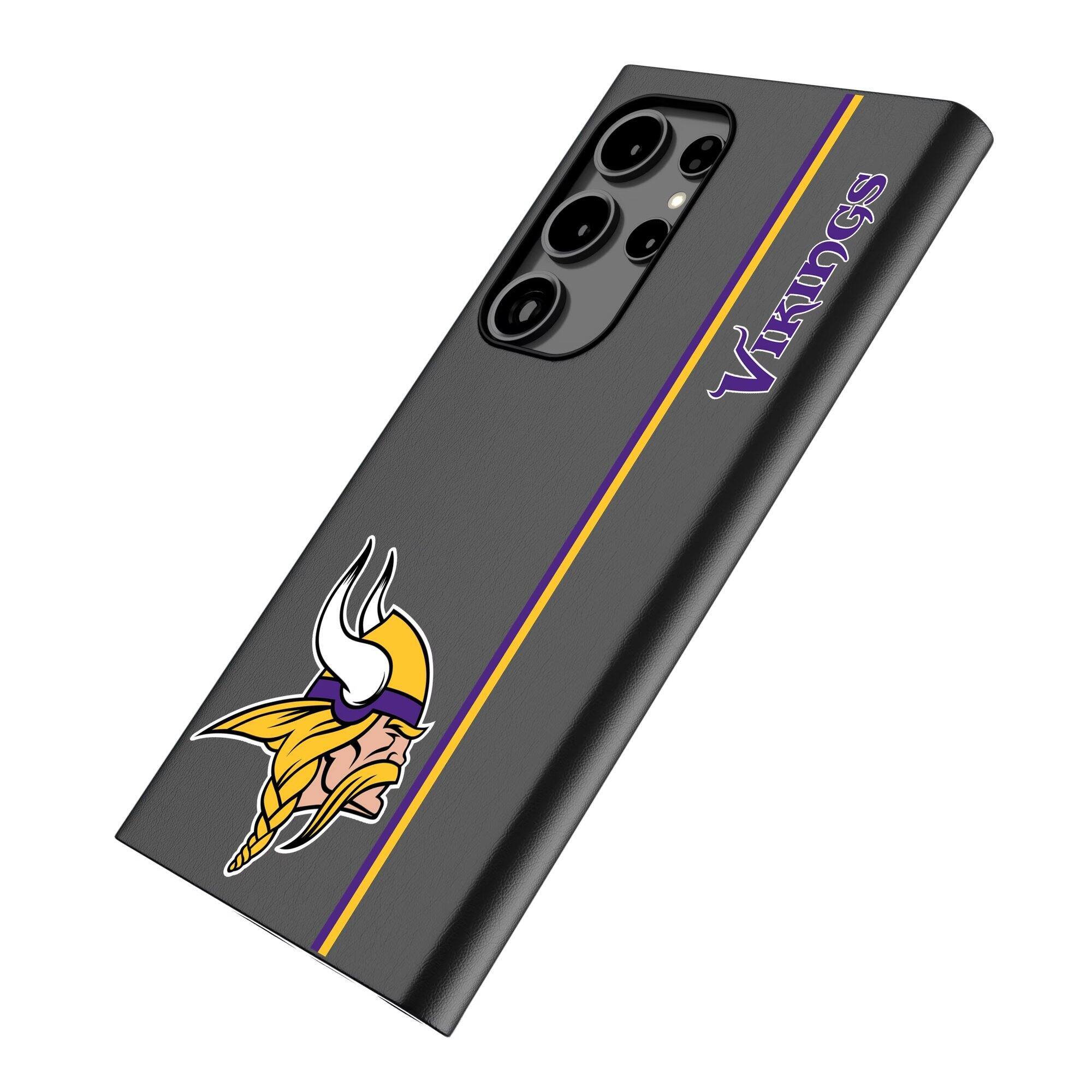 Alt View 1. Keyscaper - Minnesota Vikings Galaxy Magnetic Bump Case - S24 - Black.