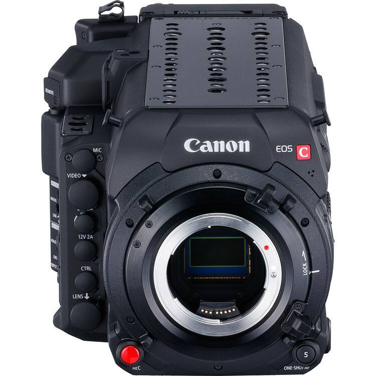 Canon EOS C VIDEO 12V 2A CTRL LOCK LENS 5 REC ONE-SHU