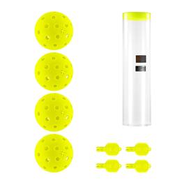Neewer - PB02 Glow Pickleball 4-Pack w/ Storage Tube - Green