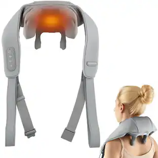 Sharper Image Heated Neck Back Massager Weighted Wrap Gray 1015847 - Best Buy Sharper Image Heated Neck Back Massager Weighted Wrap Gray 1015847 - Best Buy