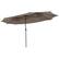 Front. Costway - 15FT Twin Patio Double-Sided Umbrella 48 Solar LED Lights Crank Outdoor - Coffee.