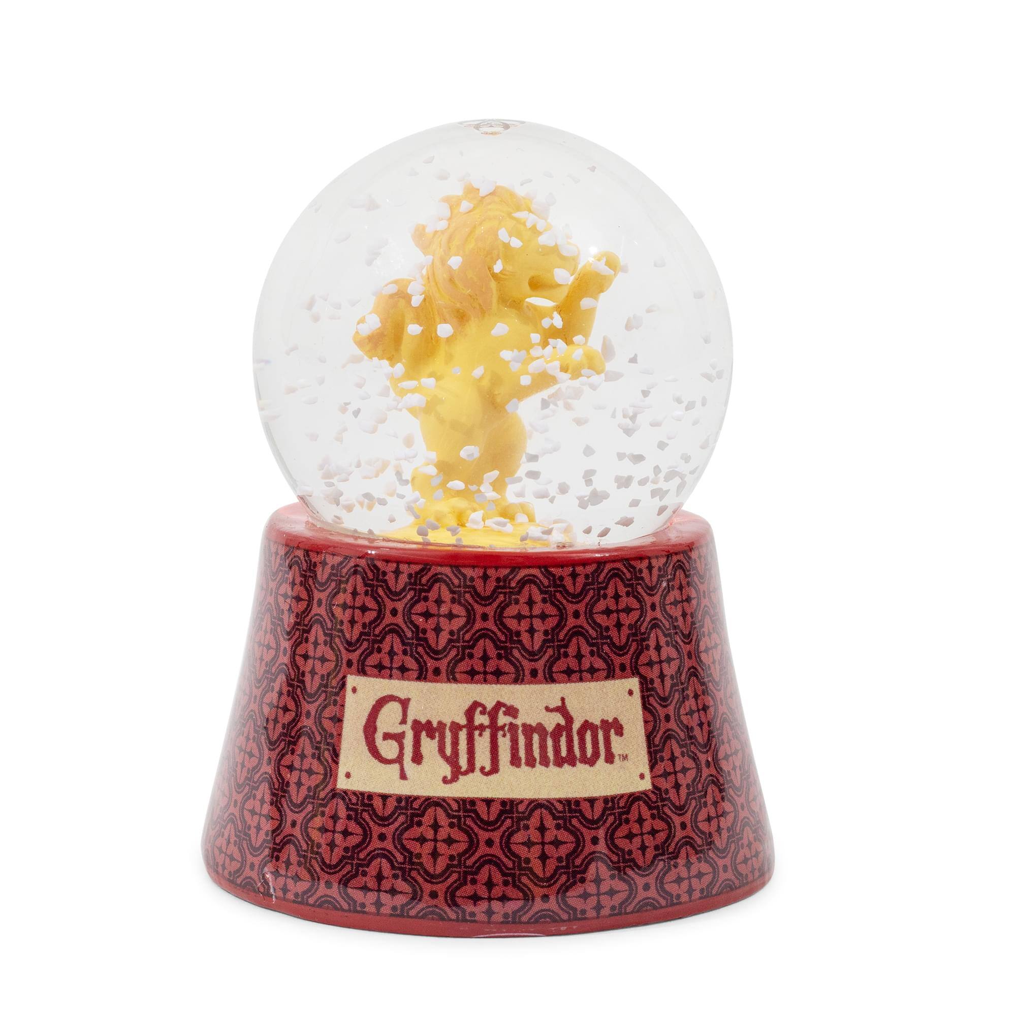 Front. Silver Buffalo - Harry Potter House Gryffindor 3-Inch Mini Light-Up Snow Globe - Red.
