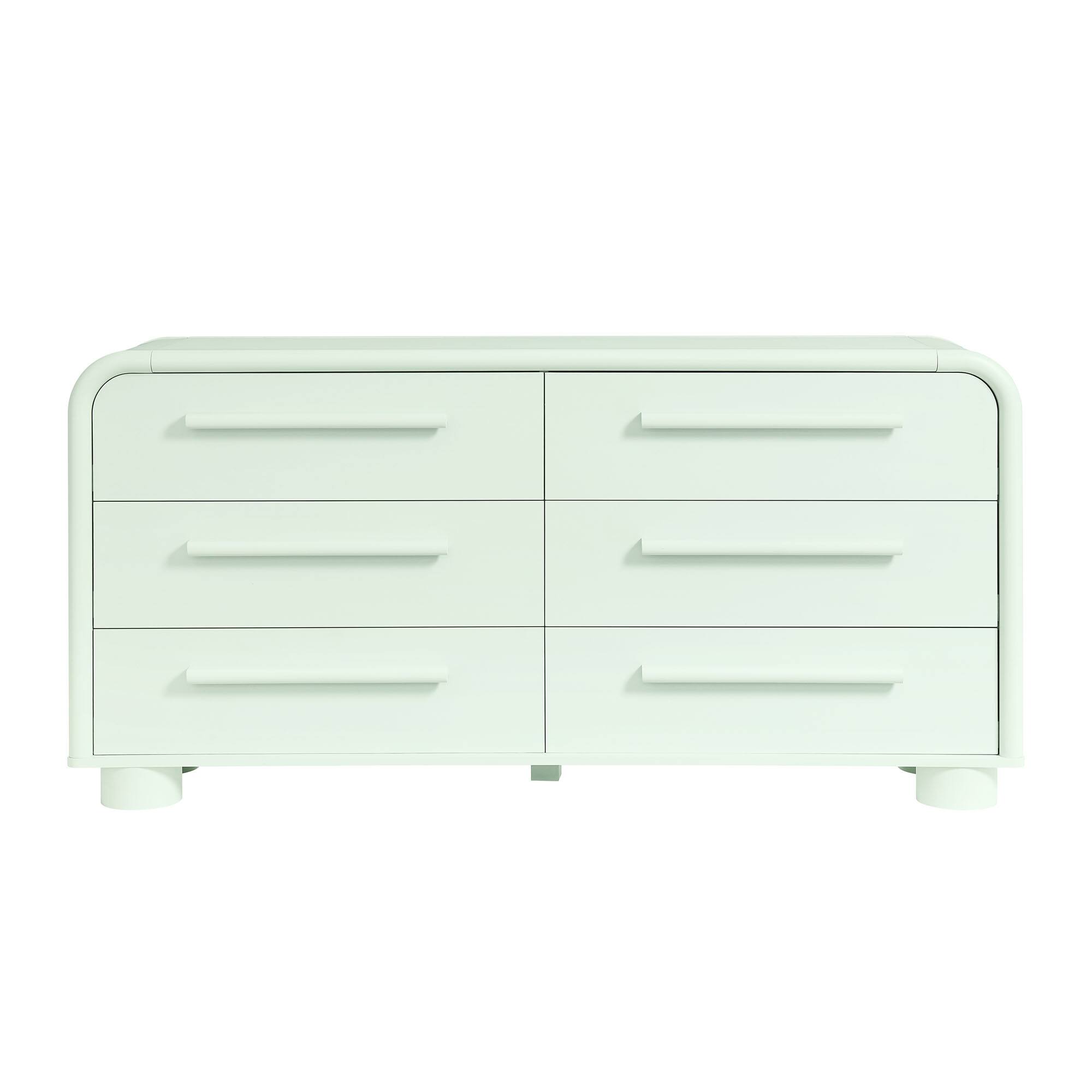 Alt View 3. Modway - Bellamy Curved 6-Drawer Dresser by Modway - Sage.