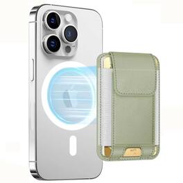 Kitcheniva - MagSafe Card Wallet Holder for iPhone 15/14/13/12 - Bamboo Green