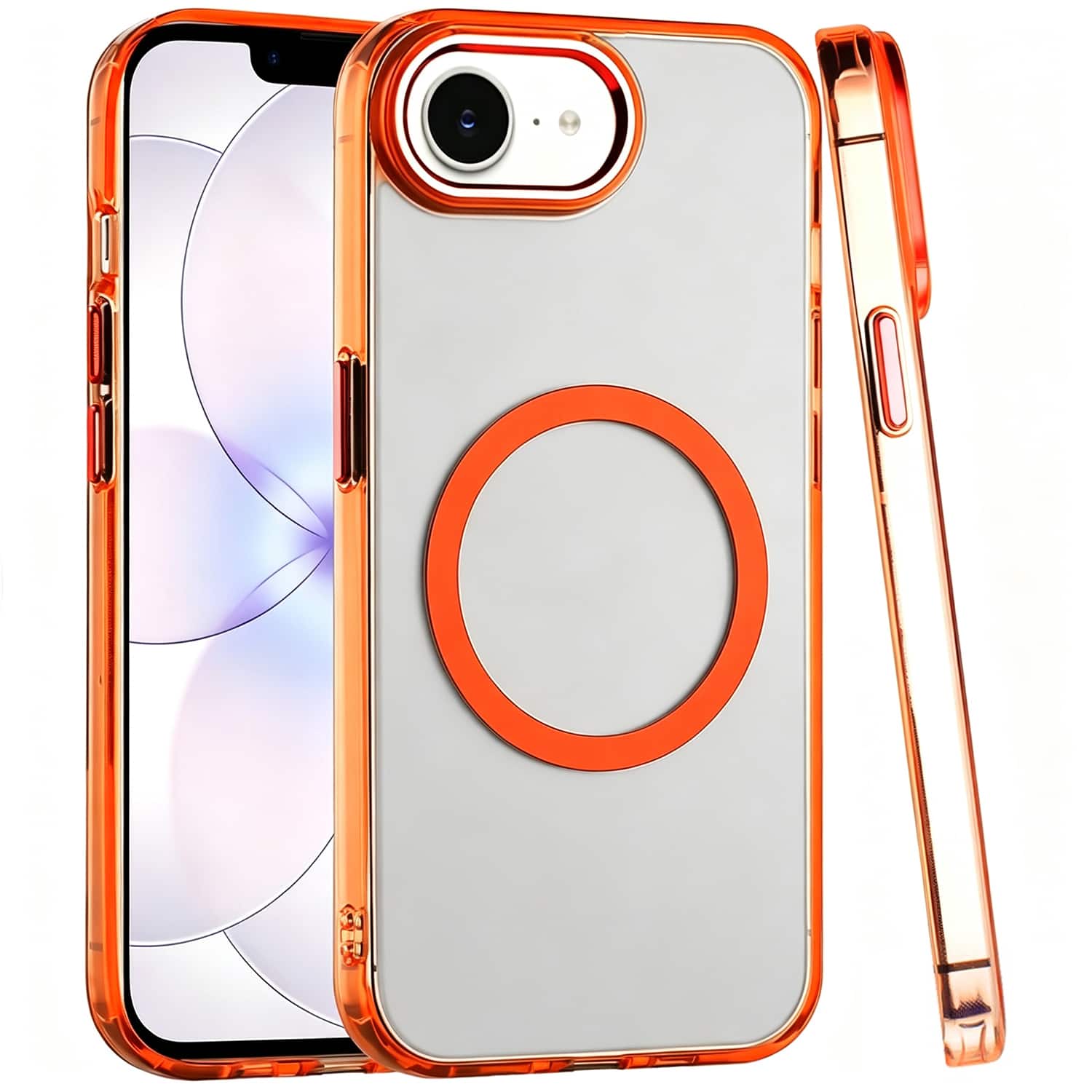 "Equipd - Case for iPhone 17e / iPhone 16e (6.1""), MagSafe Compatible, Acrylic Back w/ TPU Frame, Transparent Slim Magnetic Cover - Orange" price history on PriceWatchPro