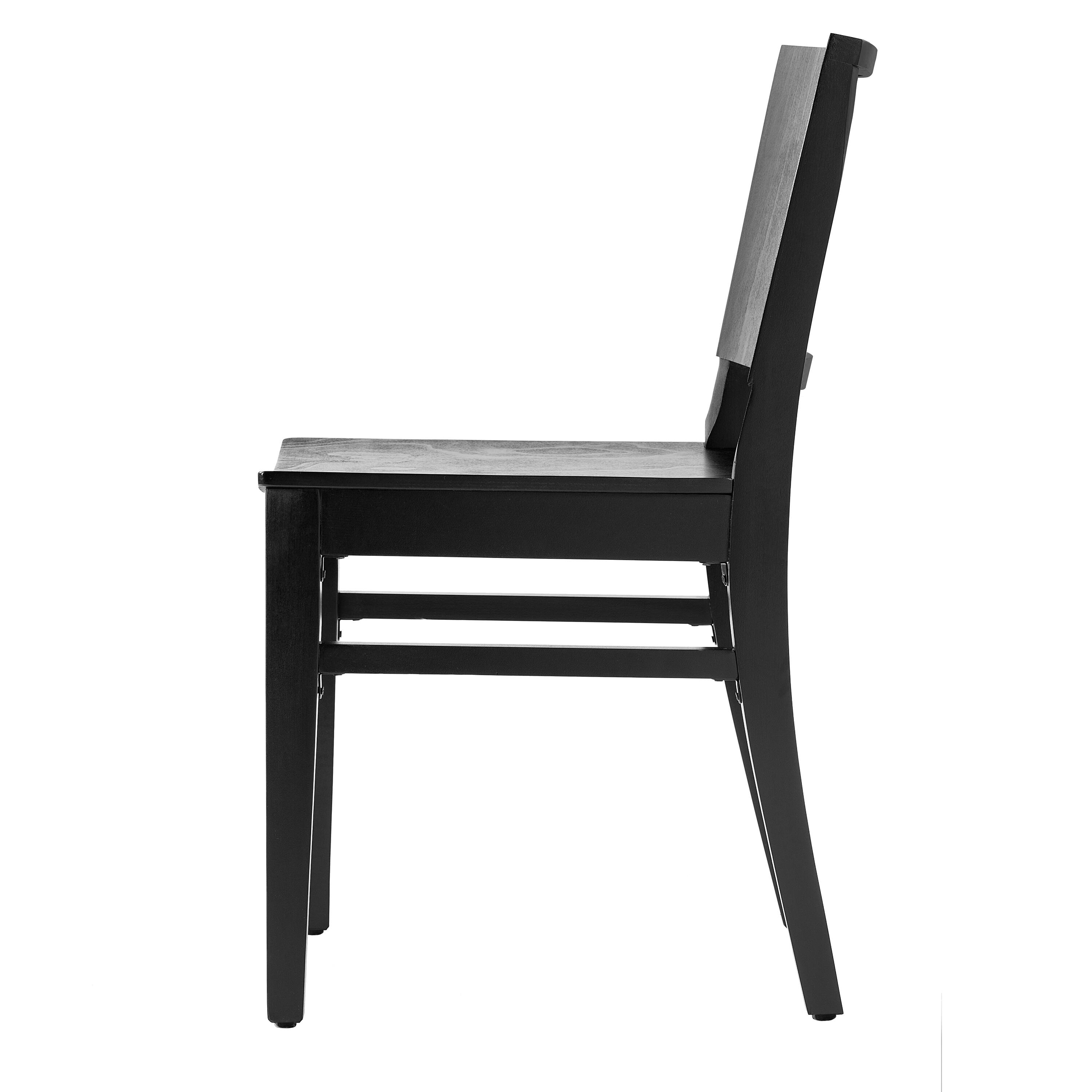 Alt View 7. Emma + Oliver - Spencer Dining Chair with Curved Backrest and Solid Wood Construction - Black.