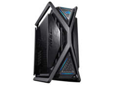 Front. ASUS - ASUS ROG Hyperion GR701 BTF, ATX BTF support, 420mm dual rad, 4x140mm fans, metal GPU holder, ARGB hub - Black.