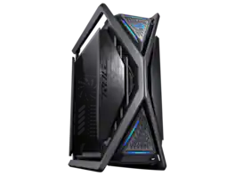 ASUS - ROG Hyperion GR701 BTF, ATX BTF support, 420mm dual rad, 4x140mm fans, metal GPU holder, ARGB hub - Black