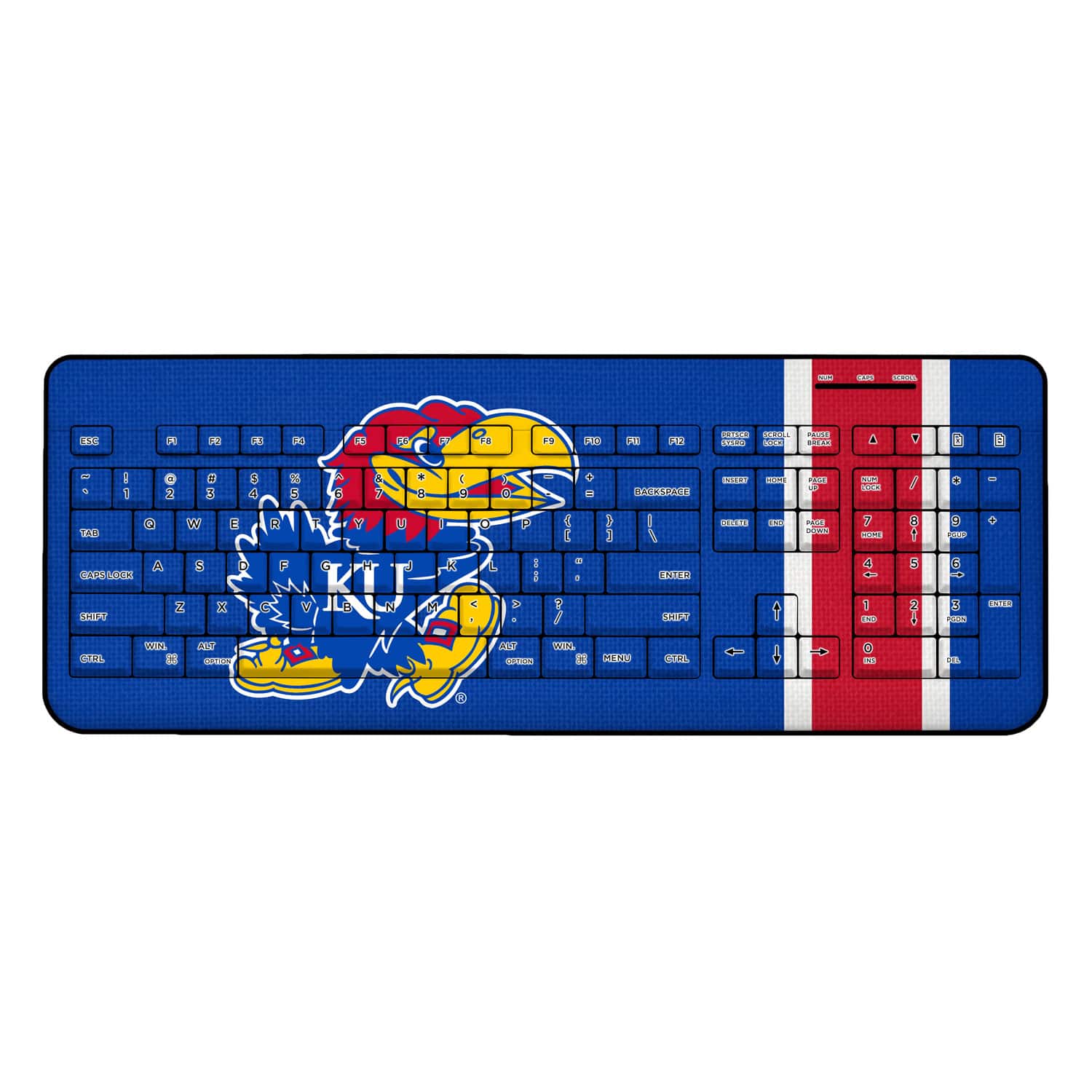 Keyscaper - Kansas Jayhawks Wireless USB Keyboard - Multicolor