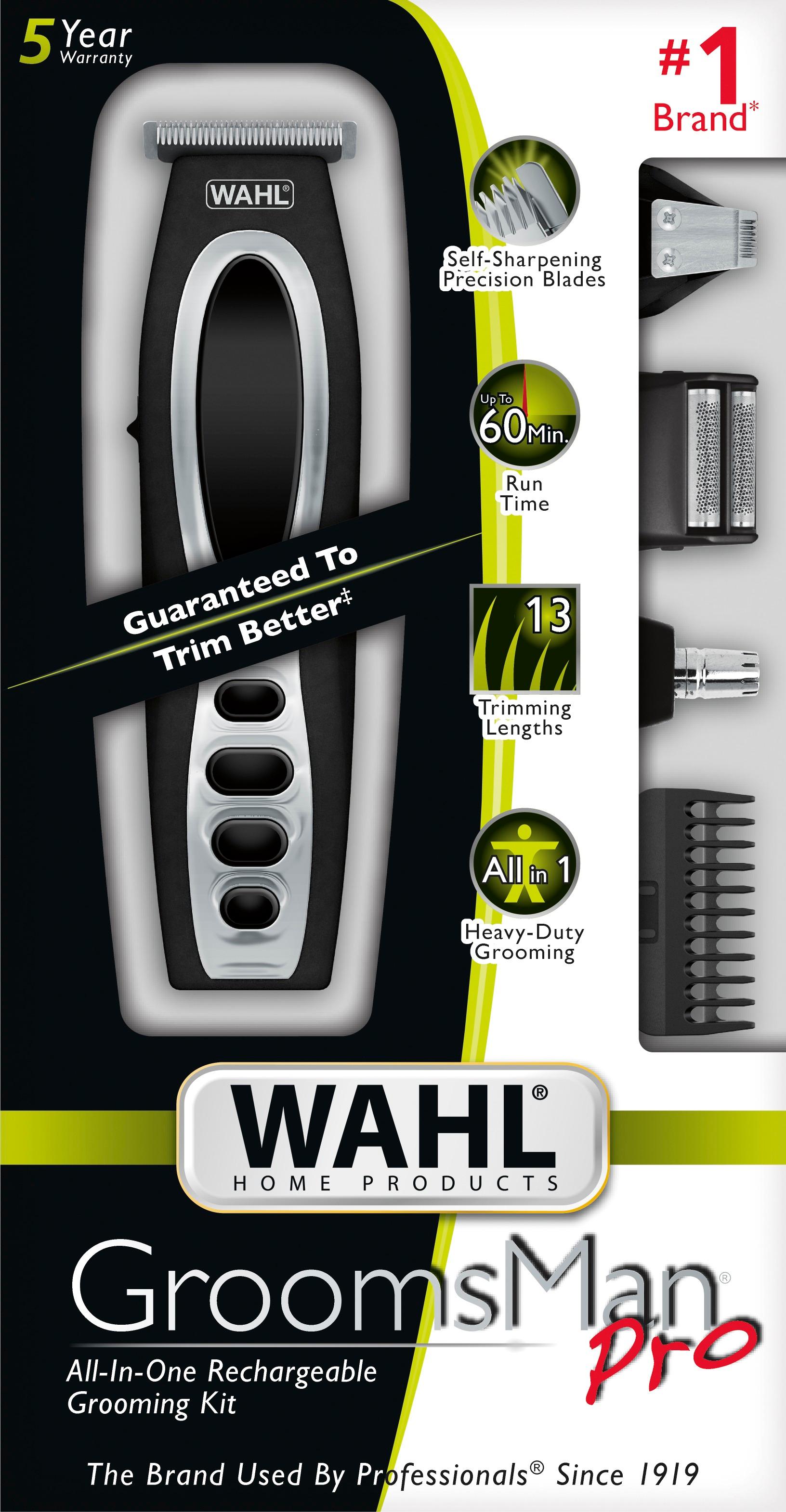 wahl groomsman pro deluxe rechargeable kit