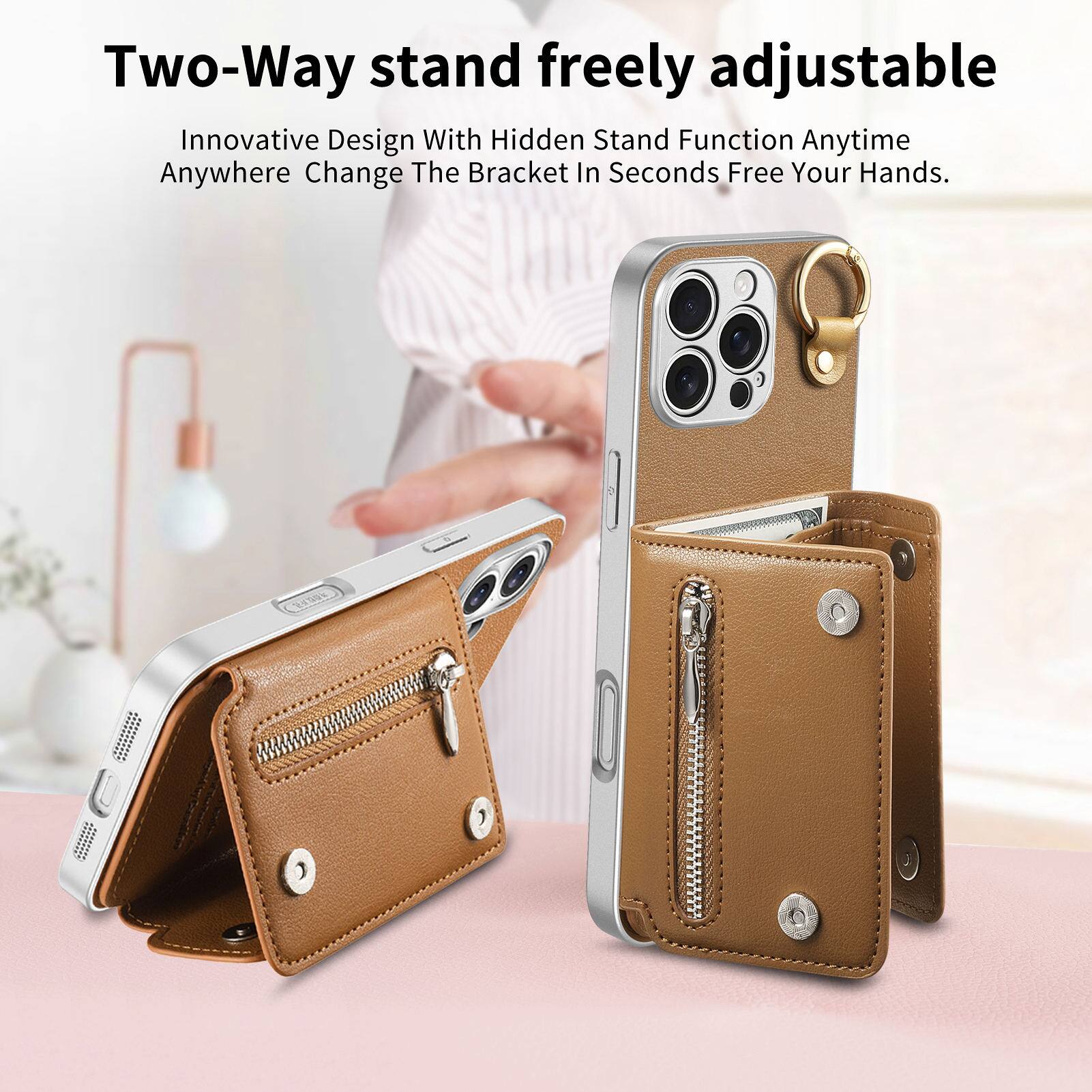 Two-Way stand freely adjustable  
Innovative Design With Hidden Stand Function Anytime Anywhere  
Change The Bracket In Seconds Free Your Hands.