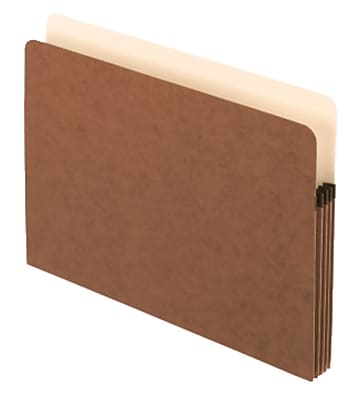 Alt View 5. Pendaflex -  10% Recycled Reinforced File Pocket, 3 1/2" Expansion, Letter Size, Redrope, 25/Box  - Redrope.