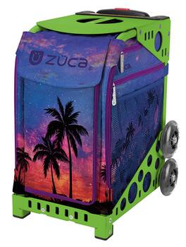Zuca - Island Life Sport Insert Bag & Frame (Green) w/ Flashing Wheels - Blue