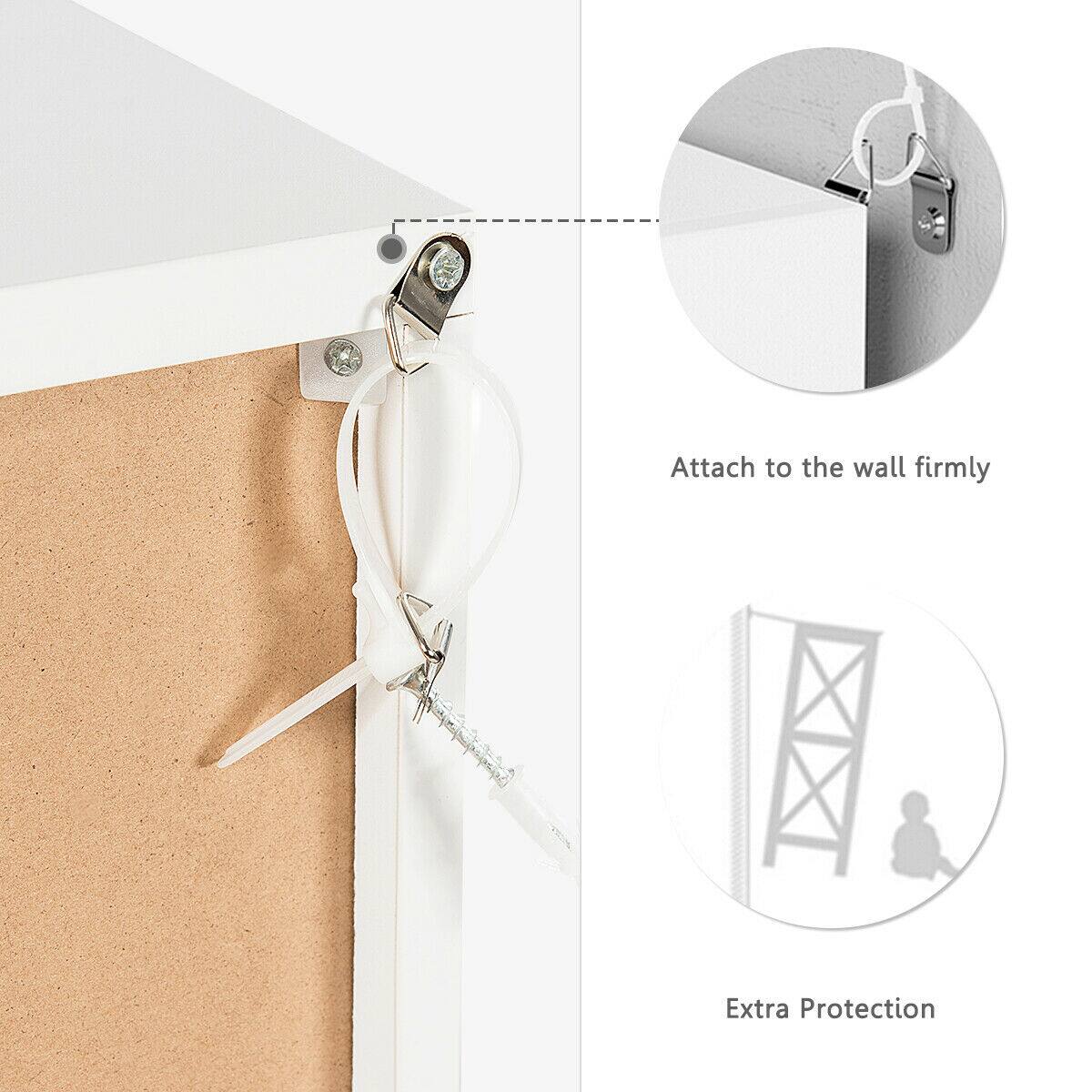 Attach to the wall firmly. Extra protection.