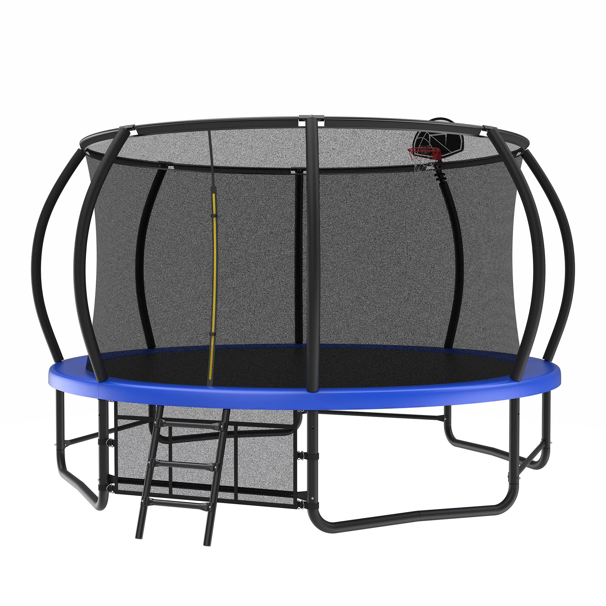Alt View 1. Anysun - 14FT Outdoor Trampoline with Enclosure - Includes Ladder, Anti-Rust Coating, ASTM Approved for Backyard - Blue.