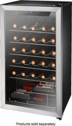 Insignia™ - 29-Bottle Wine Cooler - Stainless steel - Front_Zoom