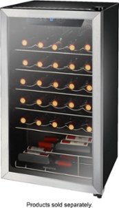 Insignia™ - 29-Bottle Wine Cooler - Stainless steel