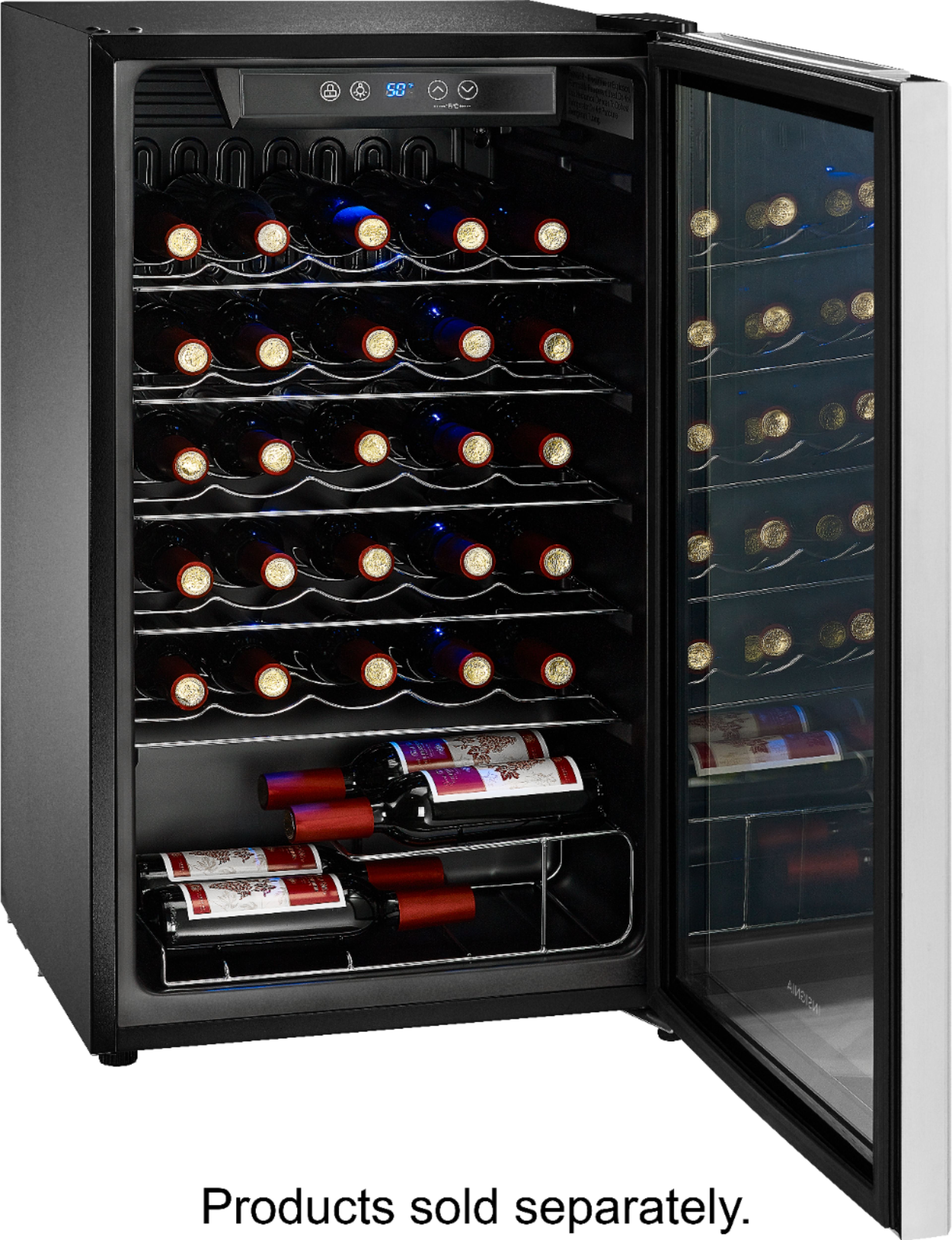 Insignia 29 Bottle Wine Cooler Stainless Steel Ns Wc29ss9 Best Buy