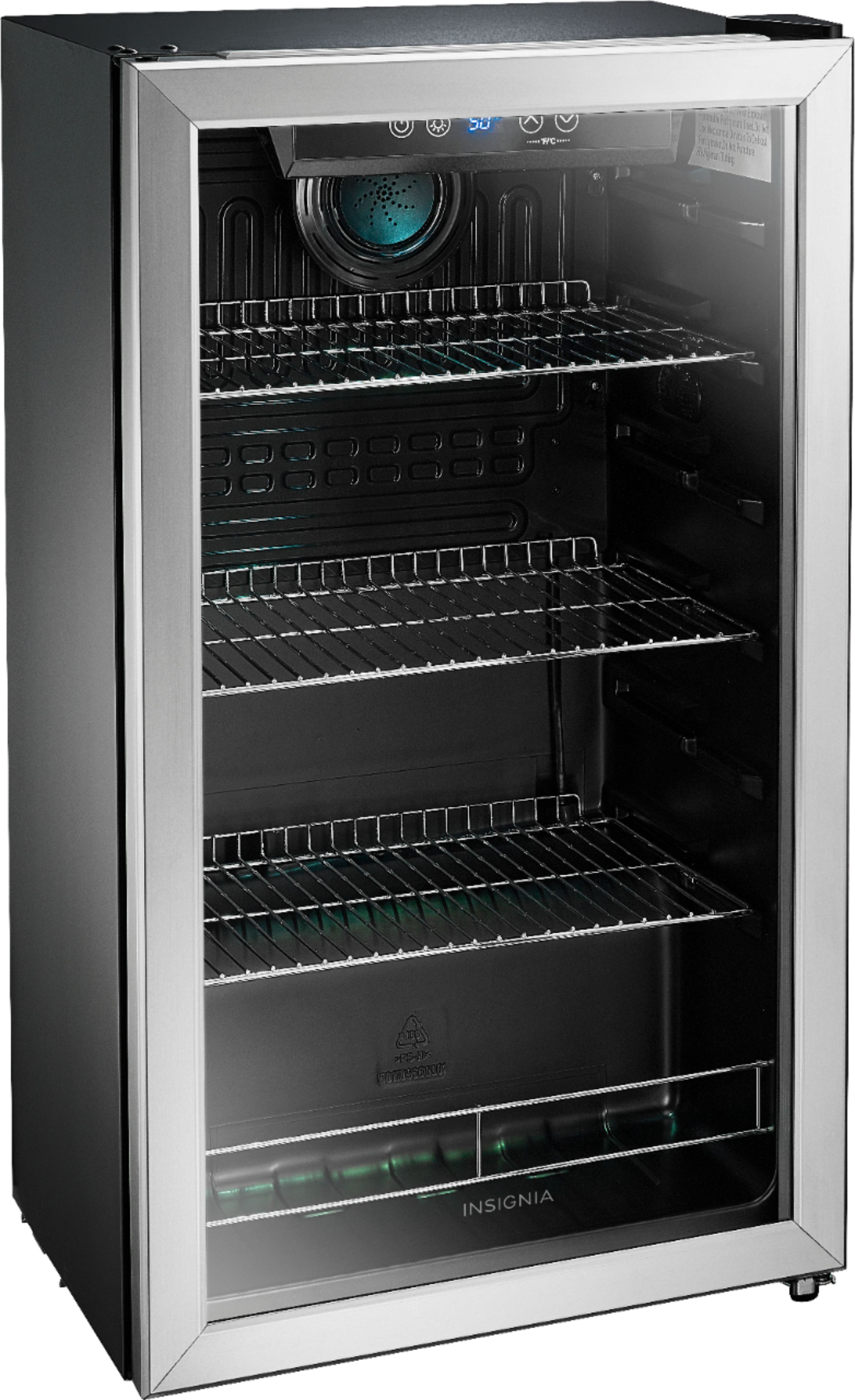 Angle View: Dacor - Heritage 46-Bottle Built-In Wine Cooler - Stainless steel