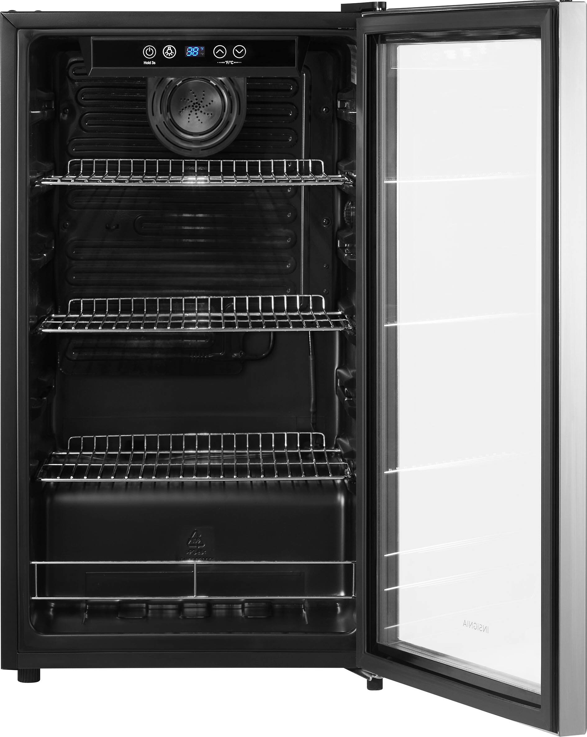 Alt View 18. Insignia™ - 115-Can Beverage Cooler - Stainless steel.