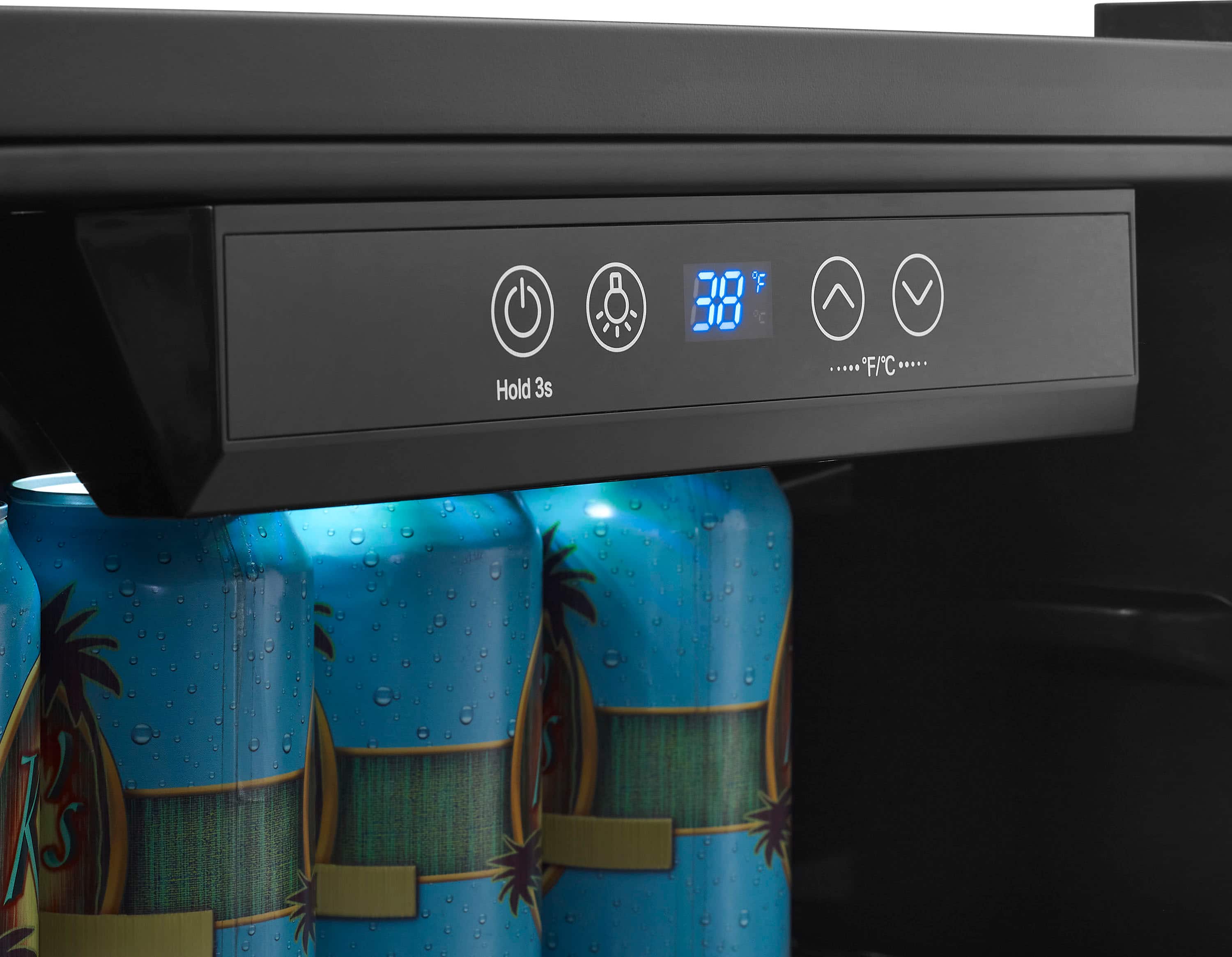 Alt View 11. Insignia™ - 115-Can Beverage Cooler - Stainless steel.