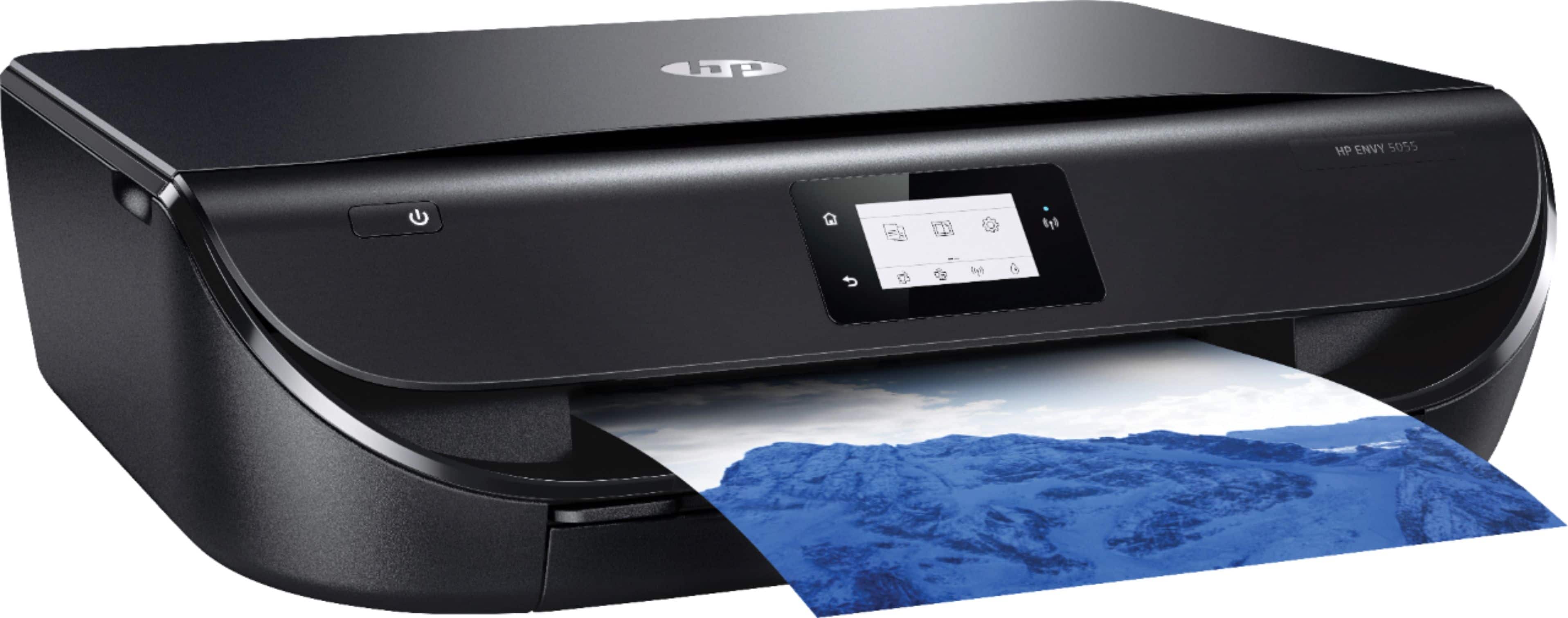 Angle. HP - ENVY 5055 All-in-One Instant Ink Ready Printer - Black.