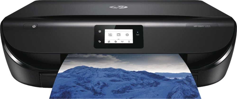 Zoom in on Front Zoom. HP - ENVY 5055 All-in-One Instant Ink Ready Printer - Black.