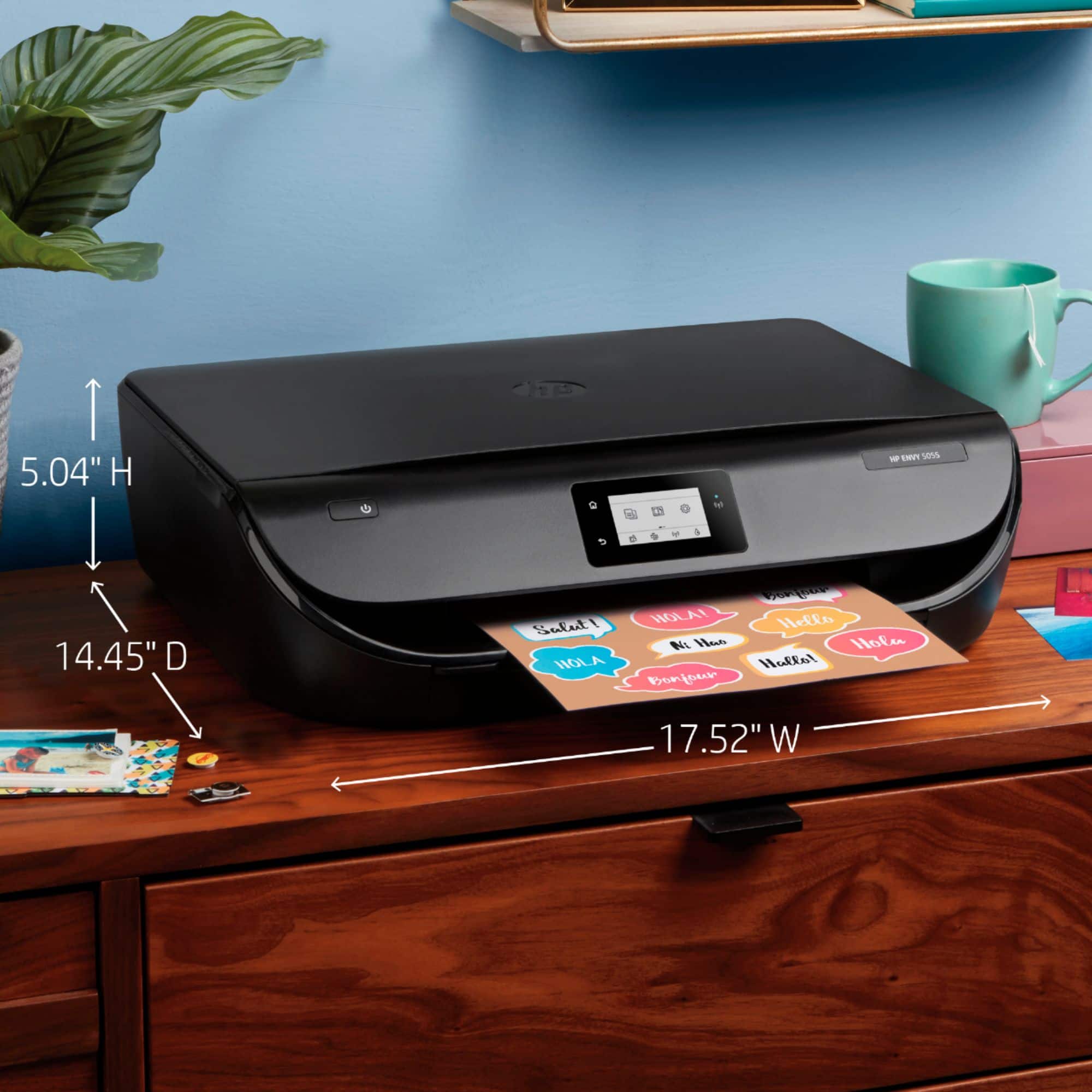 Alt View 17. HP - ENVY 5055 All-in-One Instant Ink Ready Printer - Black.