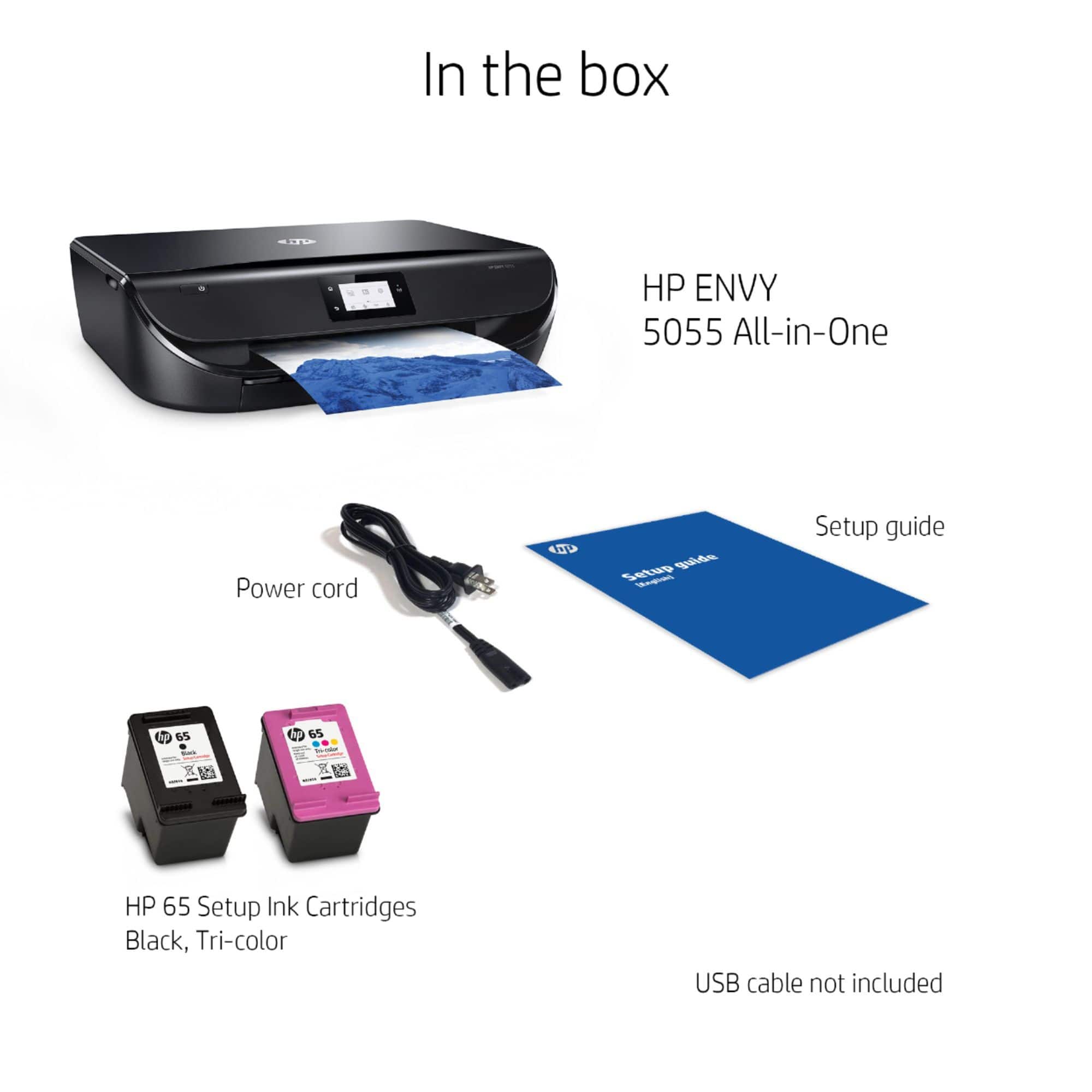 Alt View 1. HP - ENVY 5055 All-in-One Instant Ink Ready Printer - Black.
