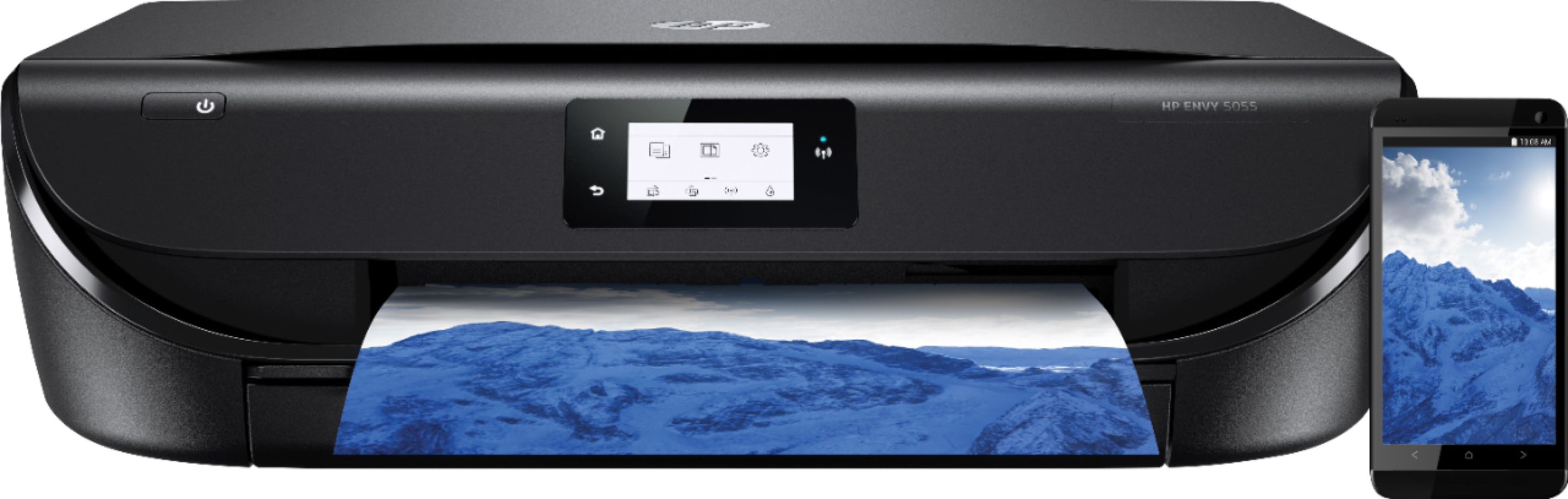 HP Imprimante multifonction Jet d'encre WiFi Bluetooth Portable ENVY 5050  Noir - Compatible Instant Ink 2 ans d'encre inclus pas cher 