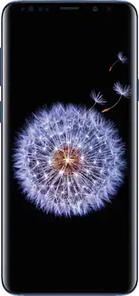 Front. Samsung - Geek Squad Certified Refurbished Galaxy S9+ 4G LTE with 64GB Memory Cell Phone - Coral Blue.