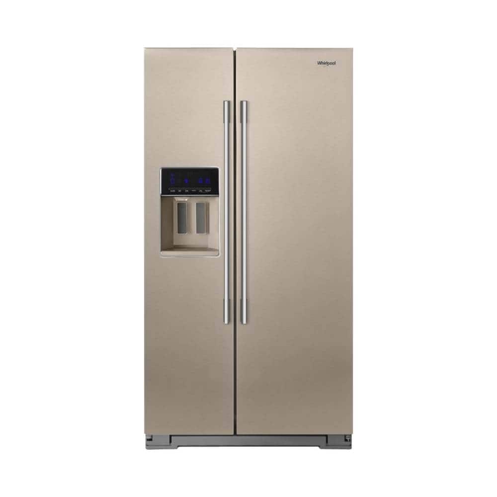 Front. Whirlpool - 20.6 Cu. Ft. Side-by-Side Counter-Depth Refrigerator.