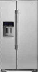 Whirlpool - 20.6 Cu. Ft. Side-by-Side Counter-Depth Refrigerator - Stainless steel - Front_Zoom