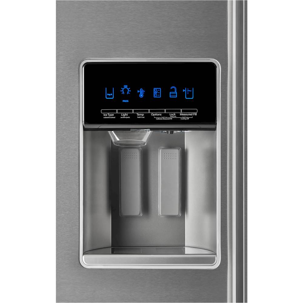 Alt View 3. Whirlpool - 20.6 Cu. Ft. Side-by-Side Counter-Depth Refrigerator - Stainless steel.