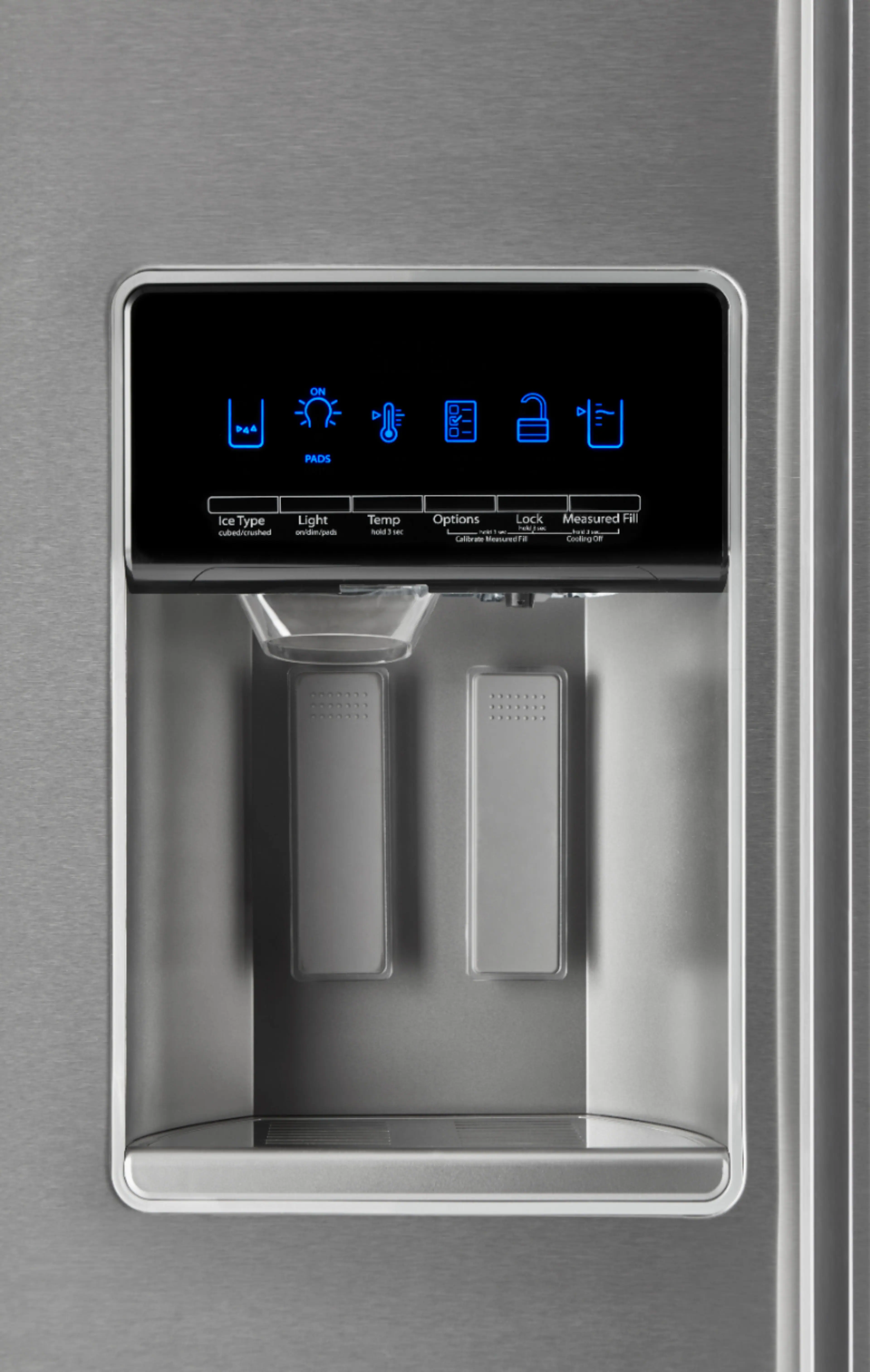 Alt View 4. Whirlpool - 20.6 Cu. Ft. Side-by-Side Counter-Depth Refrigerator - Stainless steel.