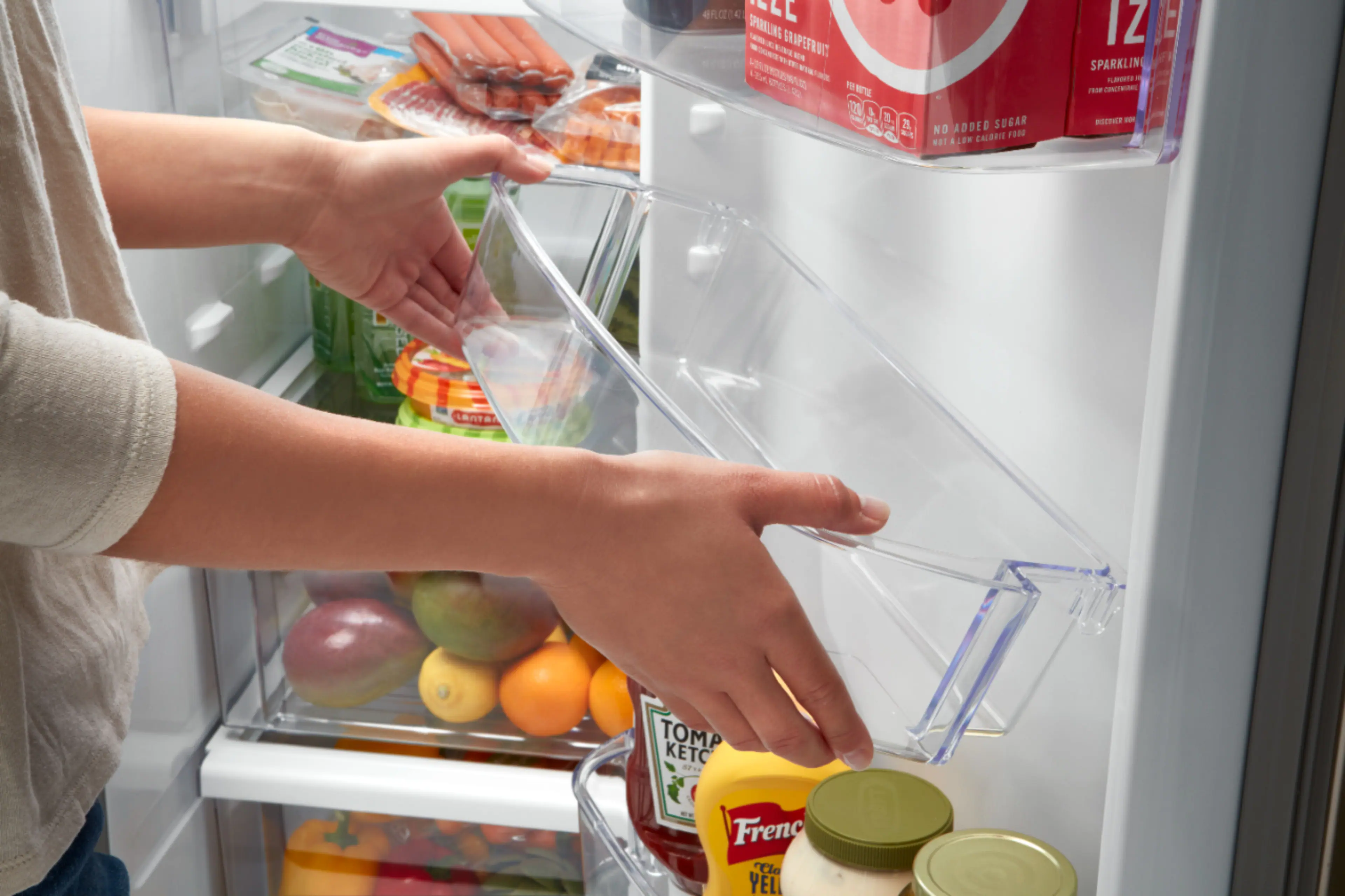 Alt View 5. Whirlpool - 20.6 Cu. Ft. Side-by-Side Counter-Depth Refrigerator - Stainless steel.