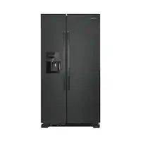 Amana - 21.4 Cu. Ft. Side-by-Side Refrigerator - Black - Front_Zoom