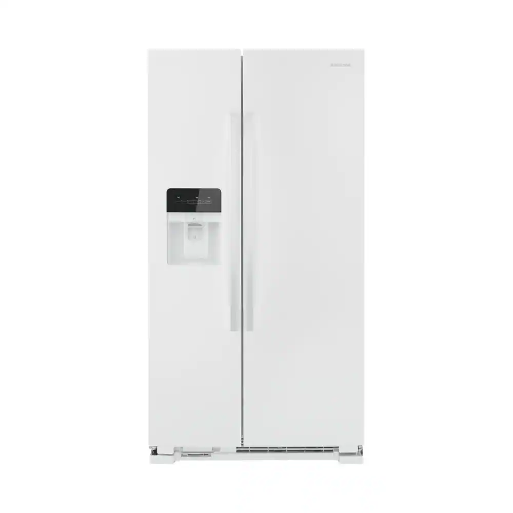 Front. Amana - 21.4 Cu. Ft. Side-by-Side Refrigerator - White.