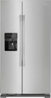 Amana - 24.5 Cu. Ft. Side-by-Side Refrigerator with Water and Ice Dispenser - Stainless Steel - Front_Zoom
