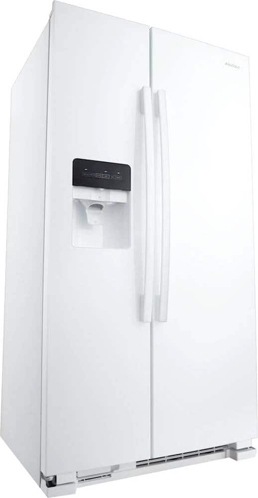 Angle View: Amana - 24.5 Cu. Ft. Side-by-Side Refrigerator with Water and Ice Dispenser - White