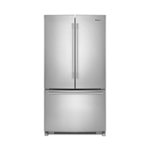 Front. Whirlpool - 25.2 Cu. Ft. French Door Refrigerator - Stainless Steel.
