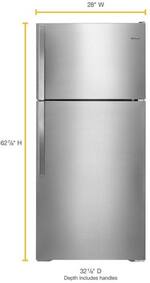 Whirlpool - 14.3 Cu. Ft. Top-Freezer Refrigerator - Monochromatic Stainless Steel - Front_Standard
